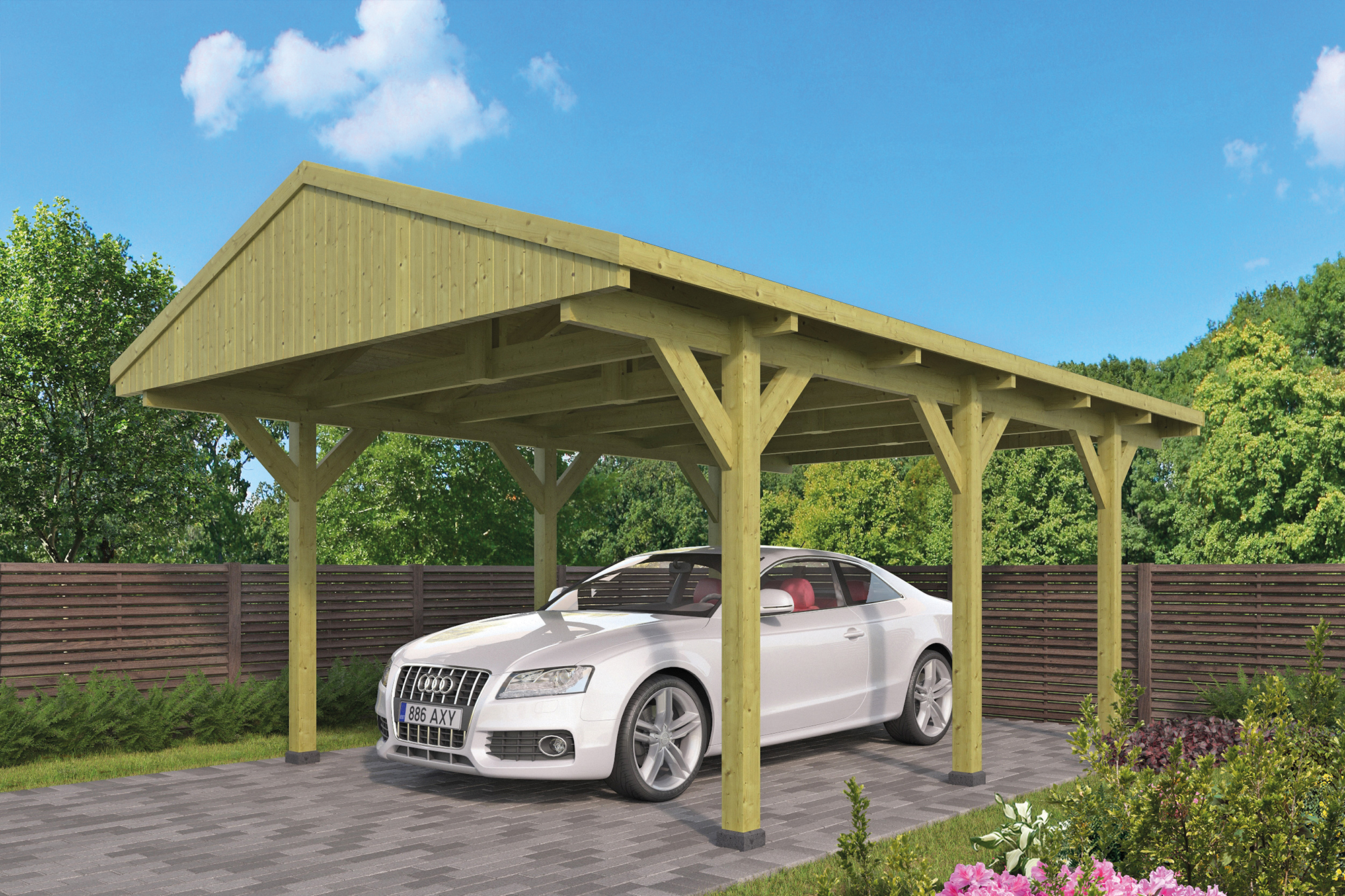 41x0004-P01 Carport zadeldak tuindeco